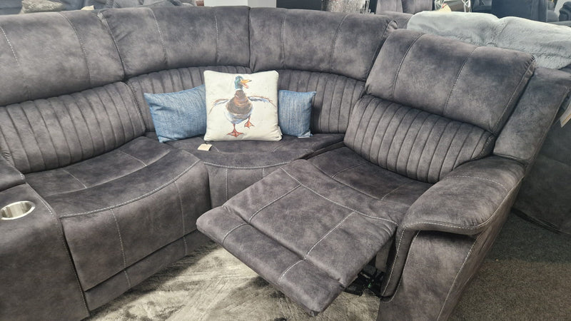 Dark Grey Recliner L Shaped Corner Suites Northern Ireland, Platina