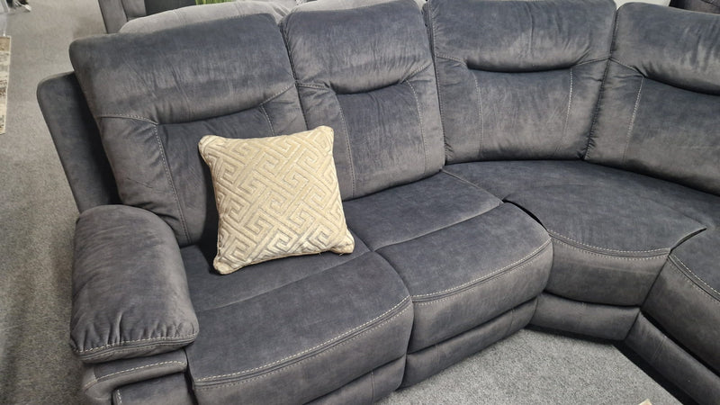 Grey Fabric Recliner L Shaped Corner Sofas Enniskillen, Shannon