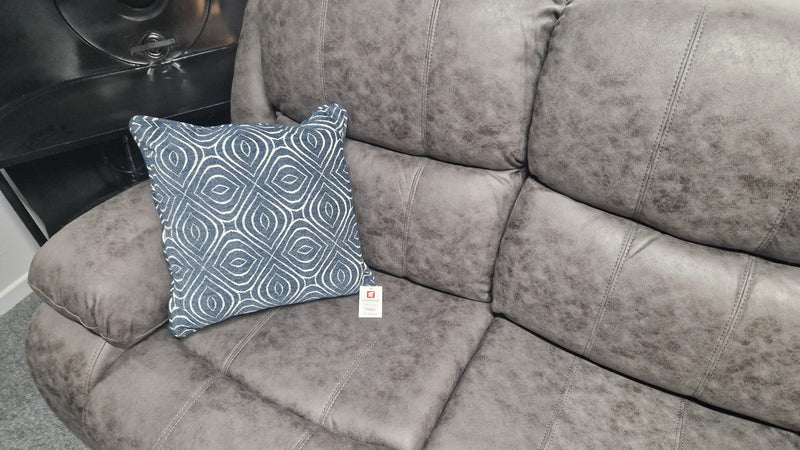 3+1+1 Seater Banus Grey Fabric Reclining Couches Banbridge