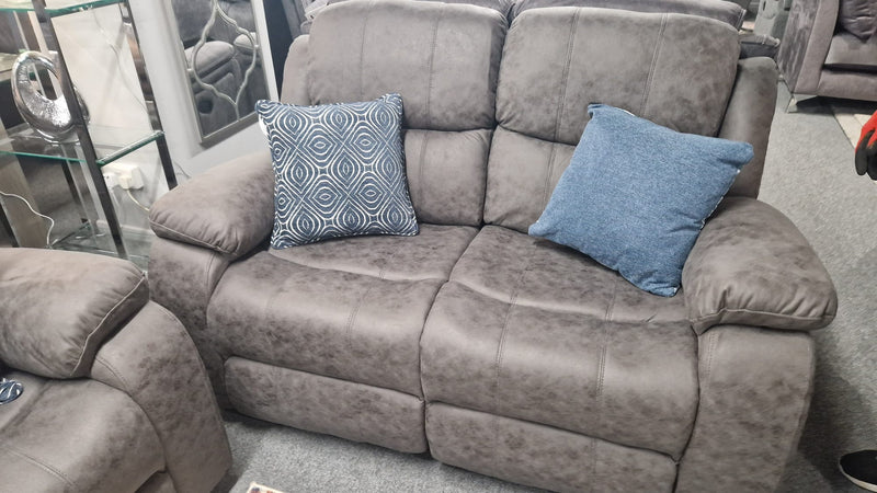 3+1+1 Seater Banus Grey Fabric Recliner Sofas Newry