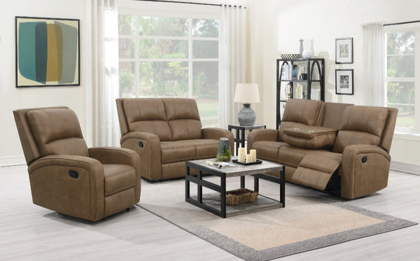 Galway 2 Seater Recliner Sofas Tan Grey Fabric