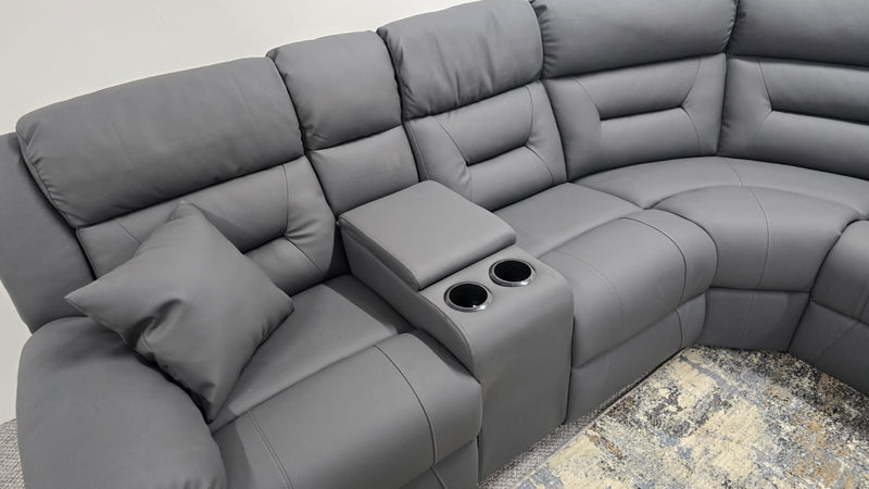 Lanza X Leather Reclining Corner Sofas