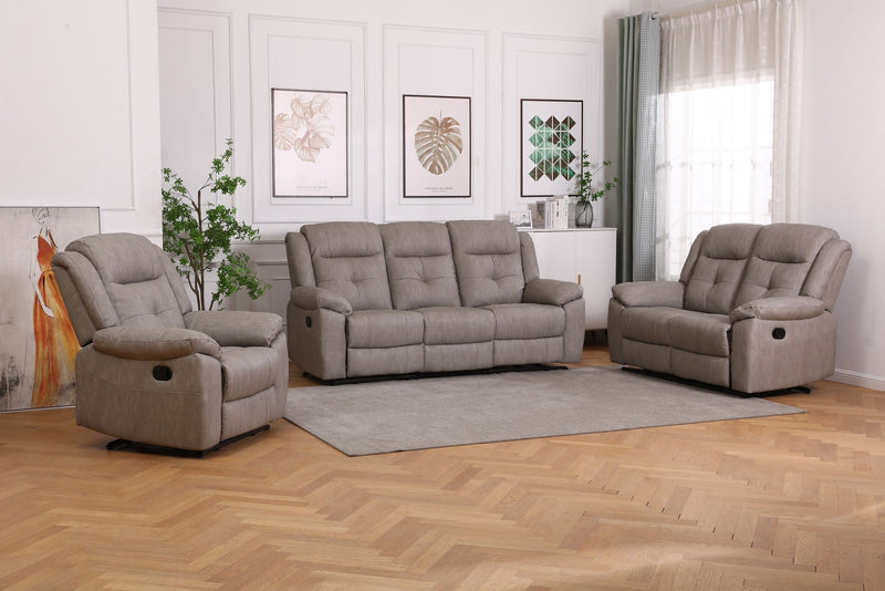 Montana Grey Fabric Recliner Sofas