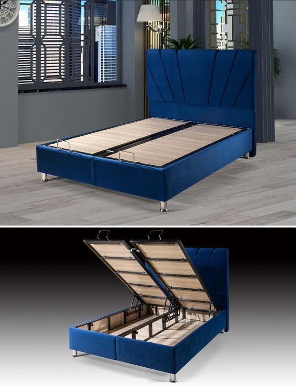 Kingsley Gas Lift Storage Beds - Dreamy Blue