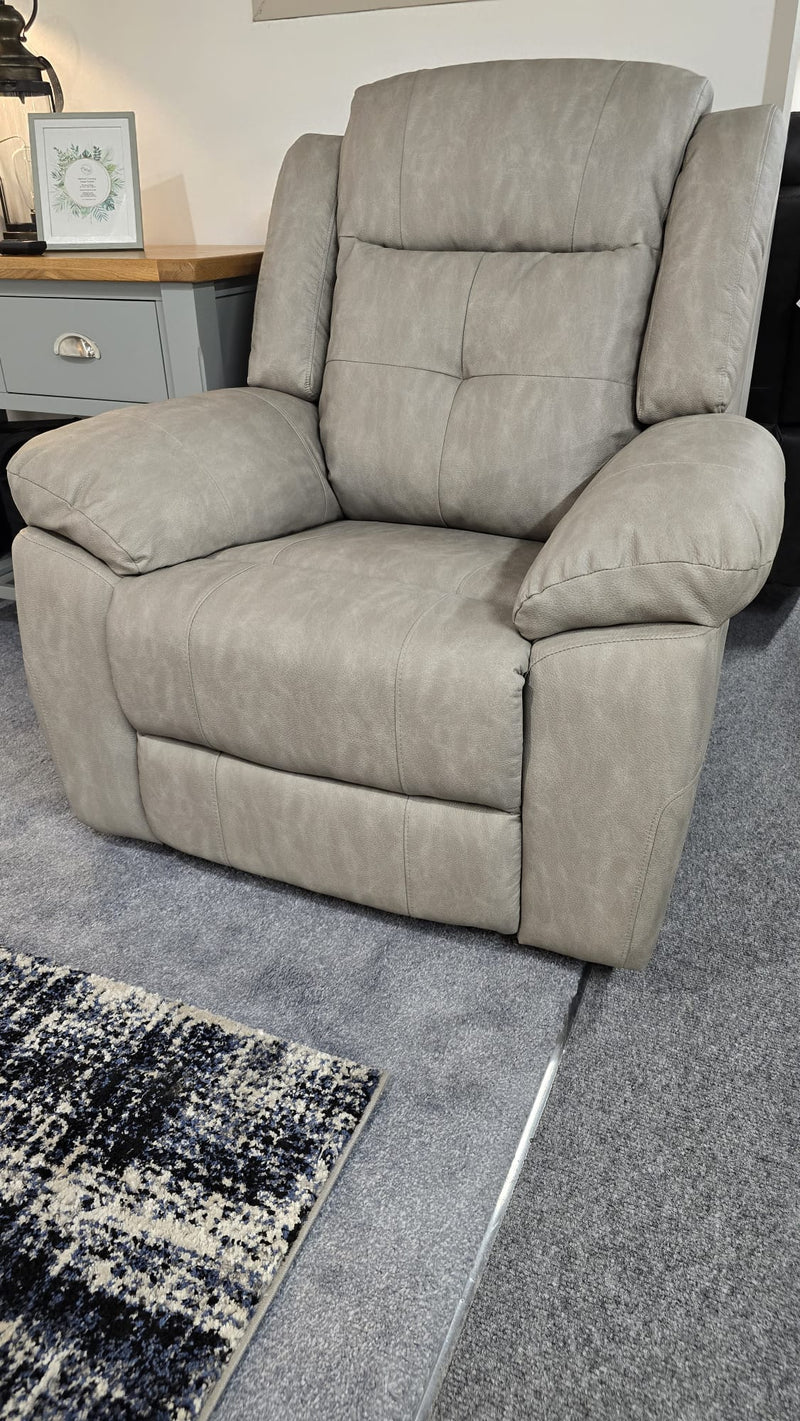 Montana Grey Fabric Recliner Sofas