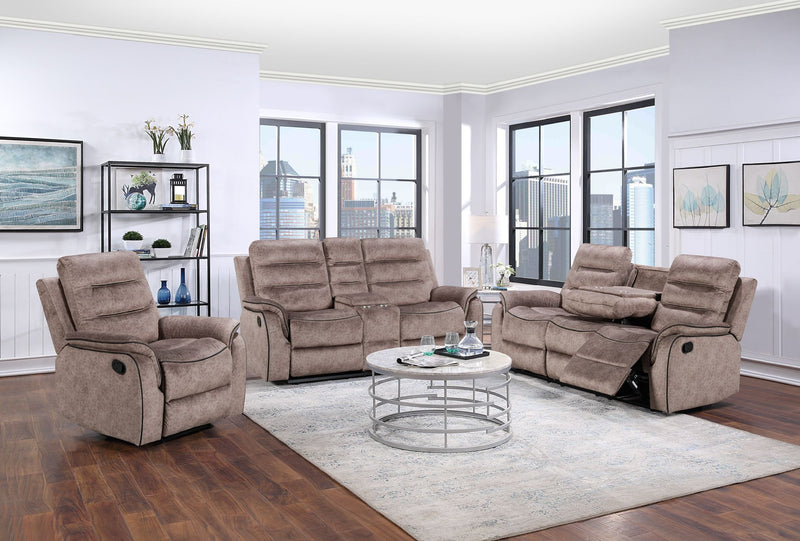 Seattle 3+2+1 Sandstone Fabric Recliner Sofas