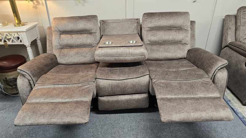 Seattle 3+2 Sandstone Fabric Recliner Sofas