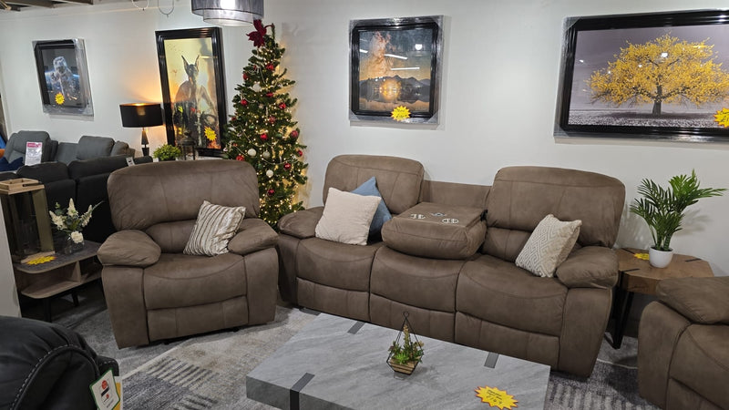 Manhattan Brown Stone Recliner Sofas 3+2+1