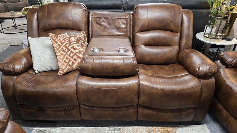 Tyler Tan Leather Recliner Sofas