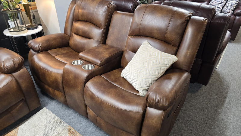 Tyler Tan Leather Recliner Sofas