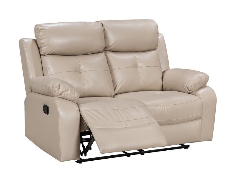 Lisbon Cream Beige Air Leather Recliner Sofas