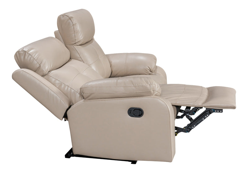 Lisbon Cream Beige Air Leather Recliner Sofas