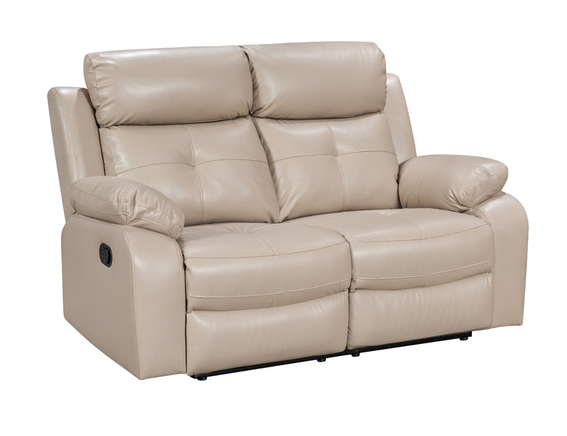 Lisbon Cream Beige Air Leather Recliner Sofas