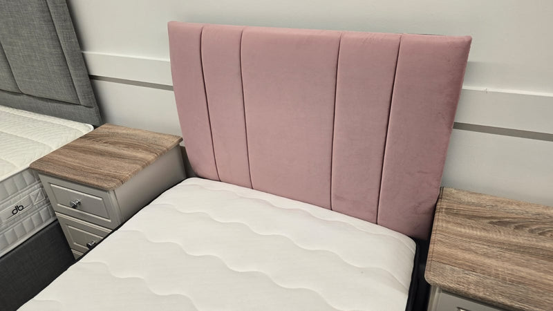 Divan Bed Set In Plush Silver