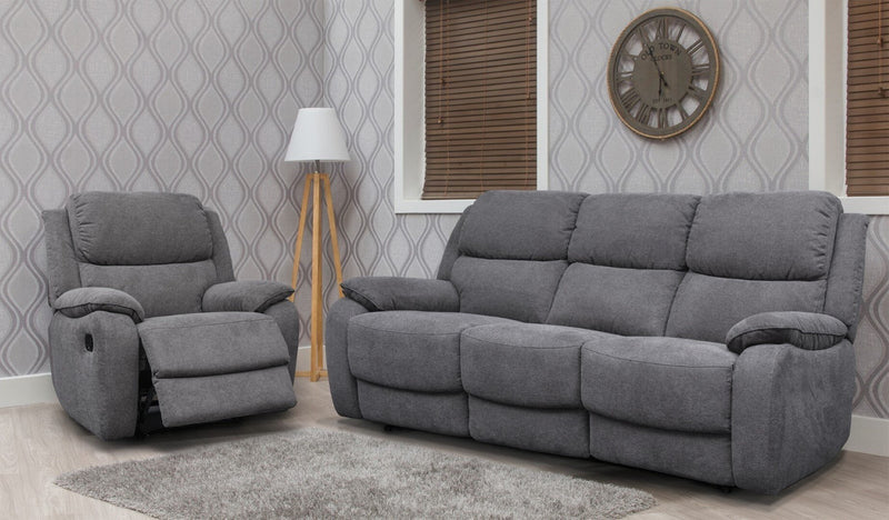 Parker 3+1+1 Seater Grey Fabric Sofas