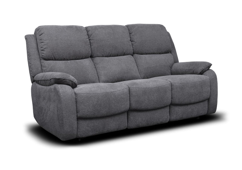 Parker 3 Seater Grey Fabric Sofa