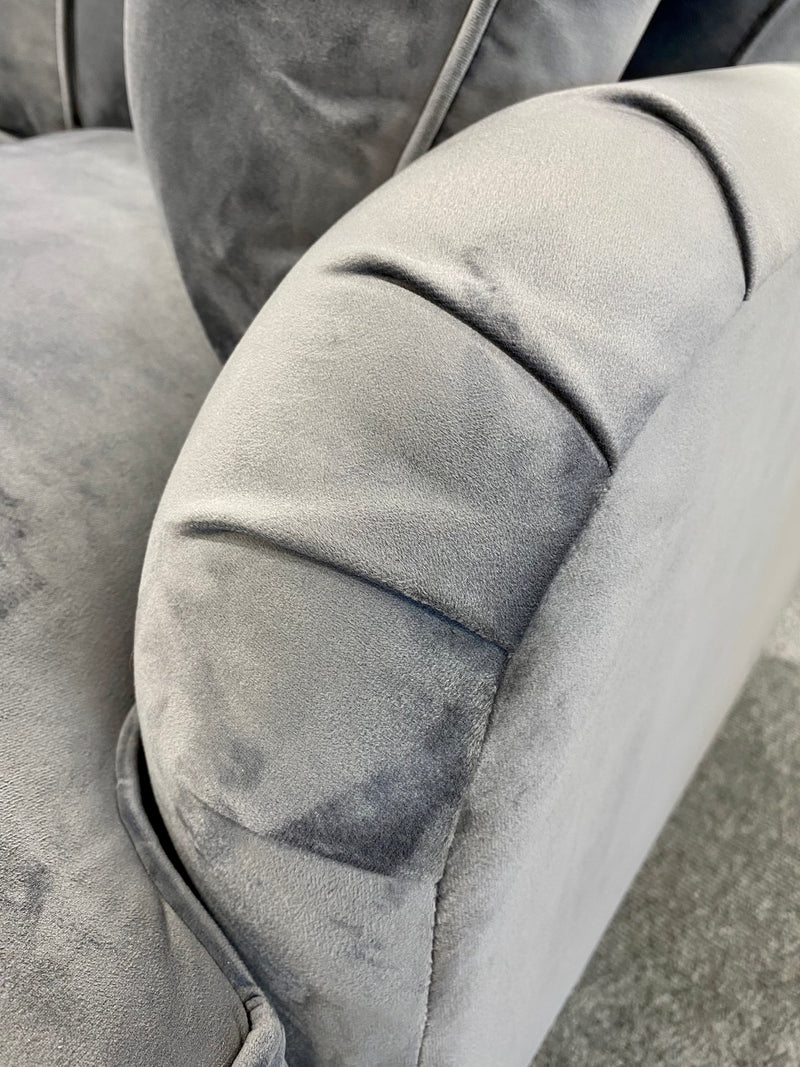 Rupert Fabric Sofa - Steel Grey Colour