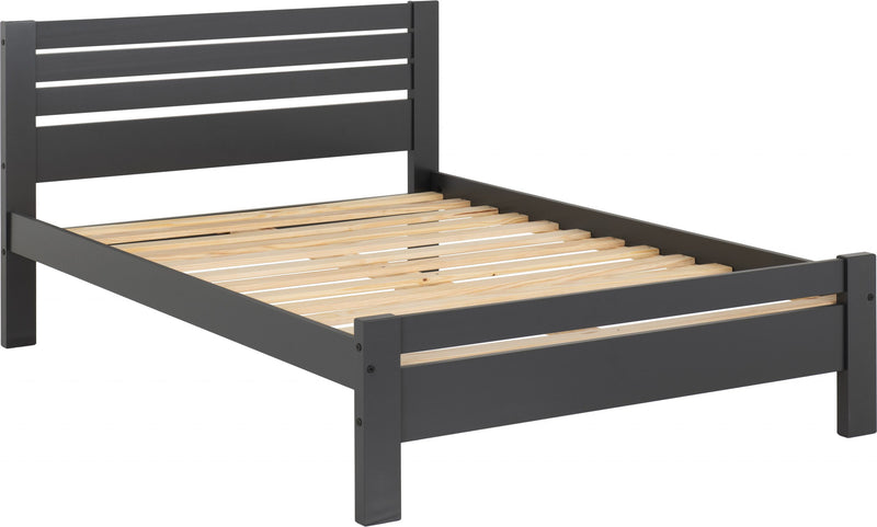 Toledo 4'6" Double Bed - Wooden Frame