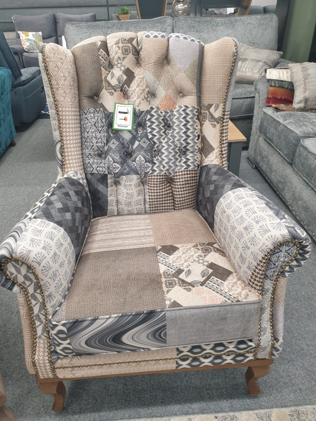 Patchwork shop armchair dfs