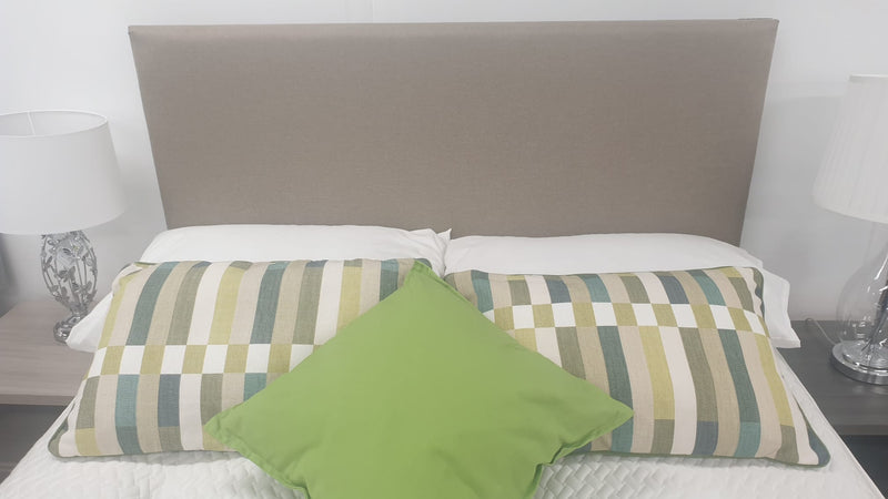 Divan Bed Set & Richmond 1000 Mattress with Cube Headboard in Sierra Mink